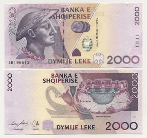 Albanien 2000 Leke 2007 Pick 74 Stempelglanz Banknote - Bild 1 von 1