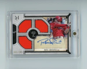2018 Topps Museum Collection Rhys Hoskins Rookie Relic Patch Auto RPA /149 - Picture 1 of 2