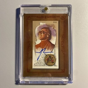 2023 topps allen ginter framed mini auto ZHU the Enigma 