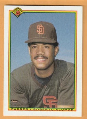 Roberto Alomar San Diego Padres 1990 Bowman #221 HOF - Image 1 of 2