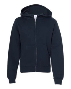 Independent Trading Co. SS4001YZ Youth Midweight Full-Zip Hooded Sweatshirt - Picture 1 of 5