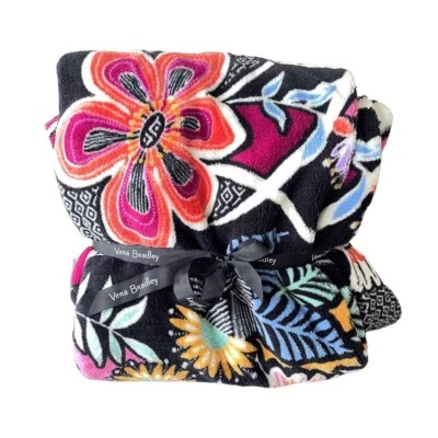 Cobertor de pelúcia floral Vera Bradley Kauai - Imagem 1 de 4
