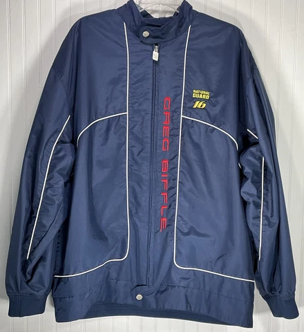 National Guard 16 Greg Biffle, Men’s Sz XL, Zip-Up, Navy Jacket Cover