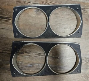 1968 1969 Ford Thunderbird T-Bird Headlight Trim Bezels Lt & Rt OEM FoMoCo - Picture 1 of 10