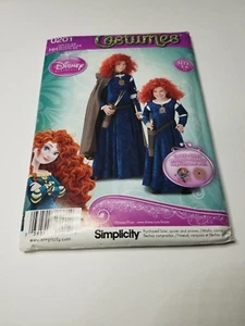 Simplicity 0201 DISNEY PRINCESS COSTUME CHILD AND GIRL'S SIZE 3-6 UNCUT - Picture 1 of 2