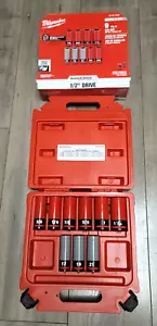 Milwaukee 9pc 1/2" dr Shockwave Master Lug Nut Impact Socket Set #49-66-7832 - Picture 1 of 3