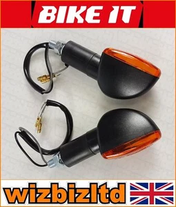 Indicadores universales Bikeit lanza larga negra marca E lente ámbar INDULSPEBLK - Imagen 1 de 12