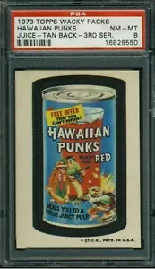 1973 Topps Wacky Packages Hawaiian Punks Juice PSA 8 Punch parody vtg High Grade - Picture 1 of 1