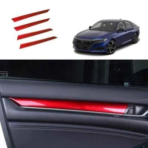 Fit For Honda Accord 10th 2018-2022 Bright Red Car Inner Door Panel Cover Trim - Bild 1 von 5
