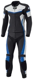 Men's Motorcycle Leather Suit 50 - -HELD- Spire Two Piece Racing Black-Blue - Picture 1 of 4