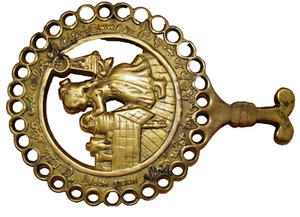 Messing Topfuntersetzer Untersetzer 19 und frühen 20 Jh. - Bild 1 von 5