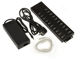 USB Ladestation 20 Ports mit 96W Netzteil - USB 2.0 HUB - Bild 1 von 2