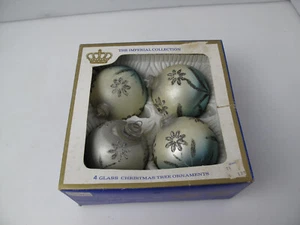 Vintage Sears Imperial Collection West Germany Glass Christmas Ornaments Flowers - Picture 1 of 7