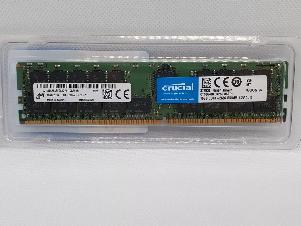 Crucial 16GB DDR4 2666MHz PC4-21300 desktop 288-Pin SDRAM Memory 1.2V 2Rx4 RAM - Image 1 of 1