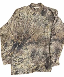 Field Staff Roble Mossy Simulado Cuello Tortuga Camuflado Manga Larga Pull Over Grande - Imagen 1 de 5