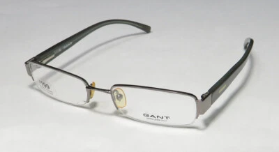 GANT BATTERY GUN SEMI RIMLESS RECTANGULAR SHAPE SILICONE NOSE PADS EYEGLASSES - Image 1 of 4