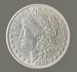 1885 Morgan Silver Dollar AU - Picture 1 of 2