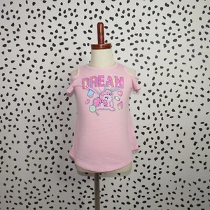 My Little Pony Dream Pink Striped Cold Shoulder Girls Shirt Size XSmall - Picture 1 of 6