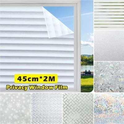 2M Bubble Free Frosted Window Film Privacy Self Adhesive Etched Glass Vinyl-Film - Image 1 of 4