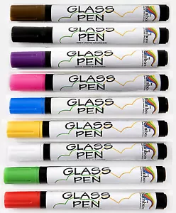 RAINBOW CHALK GLASS MARKER PEN -  5MM *CHISEL NIB* FOR WRITING ON GLASS WINDOWS - Picture 1 of 12