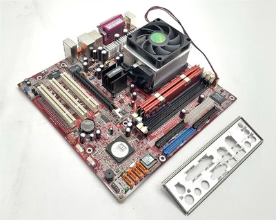 MSI MS-7093 V1.0 RS480M2 Mobo mATX mPGA939 AMD Athlon 64 X2 4200+ 2.2GHz 2GB I/O - Image 1 of 4