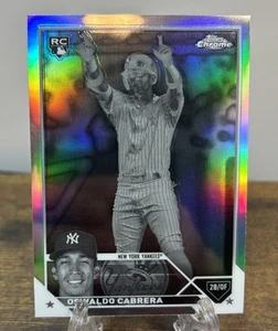 2023 Topps Chrome Negative Refractor Oswaldo Cabrera #69 Rookie RC Yankees - Bild 1 von 2