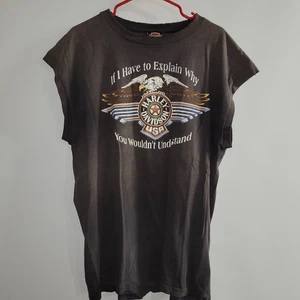 Vintage 1990 Harley Davidson SINGLE STITCH Bedford Tx T Muscle Shirt XL - Bild 1 von 15