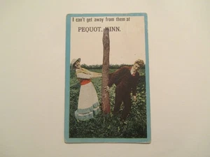 Pequot Lakes Minnesota Postkarte Ich kann ihnen nicht entkommen in MN - Bild 1 von 2