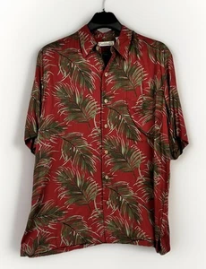 Caribbean Men’s Shirt Sz Large Hawaiian Shirt Aloha Palm Leaves Vacation Cruise - Picture 1 of 6