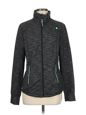 Chaqueta para mujer Tangerine grande con cremallera frontal negra y verde azulado Foto 1 de 4