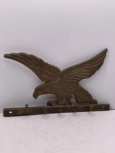 Vintage Solid Brass Eagle Key Rack - Picture 1 of 5