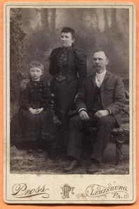 Lewisburg PA Portrait of a Family by Pross circa 1890s - Picture 1 of 2