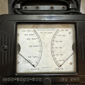 Frigidaire Dual AC DC Voltmeter - Working 1000-5000-500  130 260 In Case - Picture 1 of 8