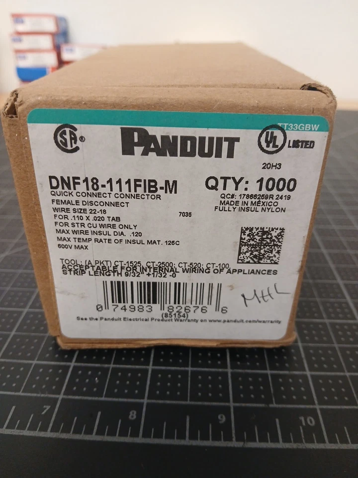 Panduit Dnf14-250fib-m Female Disconnect Nylon Fully Insulated - 100ea