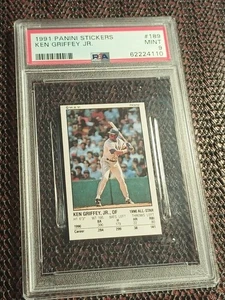 KEN GRIFFEY JR. 1991 FIGURINE PANINI #189 PSA 9 MINT MARINERS HOF - Foto 1 di 11