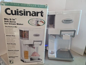 Máquina de helados de servicio suave Cuisinart ICE-45 - blanca - falta mezcla NOTAS - Imagen 1 de 15
