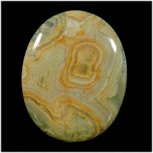 88,00 kt echter gelber Crazy Lace Achat ovale Form Cabochon loser Edelstein Z614 - Bild 1 von 2