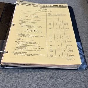 Lot of 46 Mercury Service Bulletins 1960-61 in Binder Original-Great Collection - Bild 1 von 24