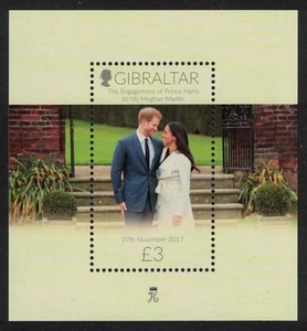Prince Harry Royal Engagement MS Gibraltar 2018 MNH SG#MS1803 - Picture 1 of 1