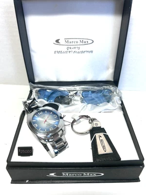 Marco Max Reloj Hombre Gafas de Sol Llavero en Caja Conjunto W189 Foto 1 de 4