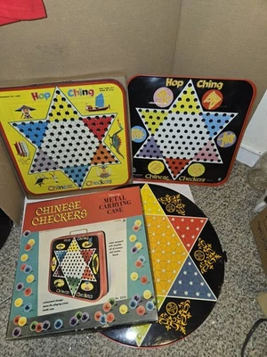 Vintage 60s/70s Tin Litho Chinese Checkers Games,Box,Complete,Ohio Art,Hop Ching - Image 1 of 4