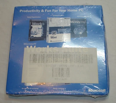 Microsoft Works Suite 2003 With Product Key Brand New Sealed - Image 1 of 4