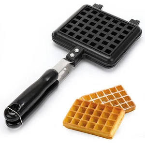 Stampo da forno per waffle in lega di alluminio facile pulizia waffle maker antiaderente nero - Foto 1 di 12
