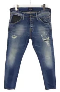 Jack & Jones Slim Fit / Glenn Herrenjeans W32 L26 Zerrissen Schnurrhaare Neu - Bild 1 von 9