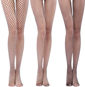 Black Fishnet Tights Small Micro Fine Net Sexy UK - Picture 1 of 3