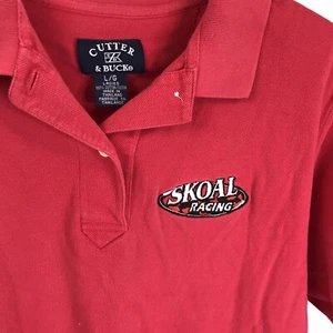 Skoal Racing Polo shirt Womens Vintage Short Sleeve Collared L embroidered - Picture 1 of 5