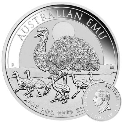 Emu 2025 Silbermünze 1oz Silber Ag 999,9 Perth Mint Australien - Bild 1 von 4
