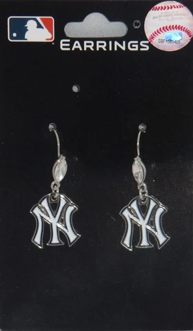 New York Yankees Dangle Earrings (Crystal Bead) MLB Licensed Jewelry Cover