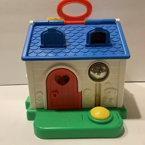 Fisher Price 1984 Discovery Cottage Vintage House RARE Blue Roof Red Door - Picture 1 of 7