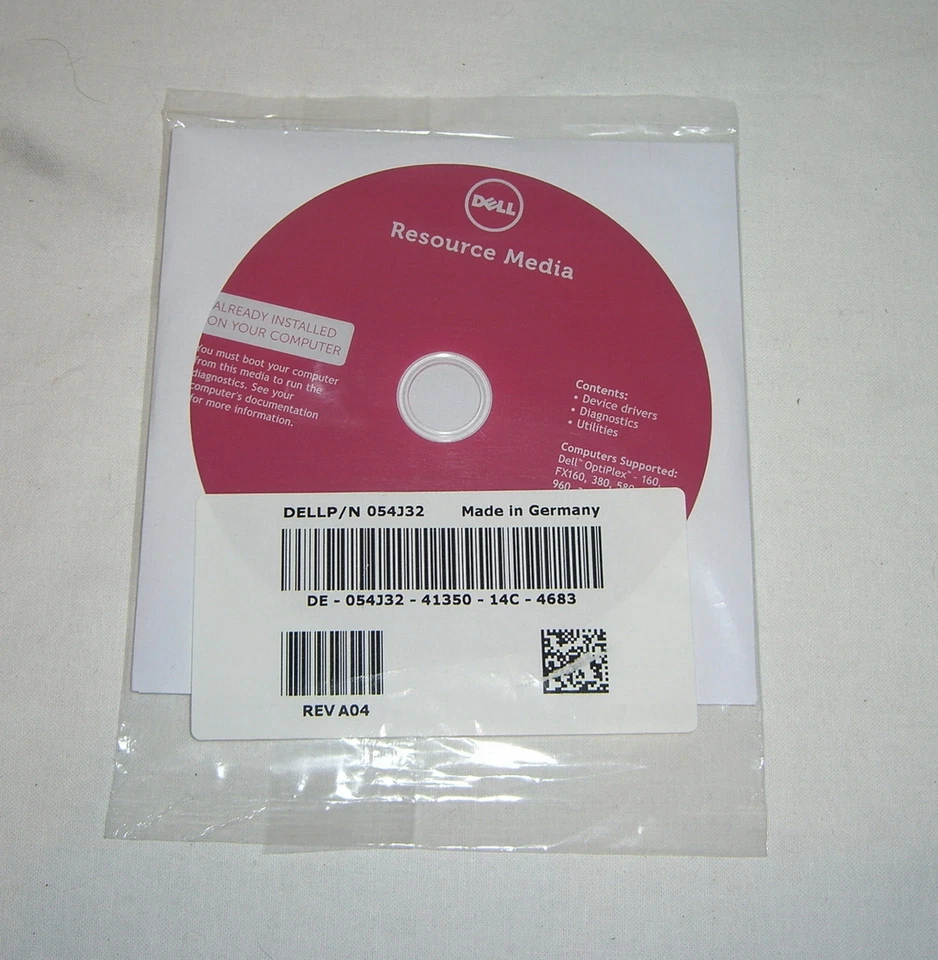 Dell | Resource Media | 054J32 | Dell OptiPlex 380 | Treiber/Diag/Utilities - Bild 1 von 1